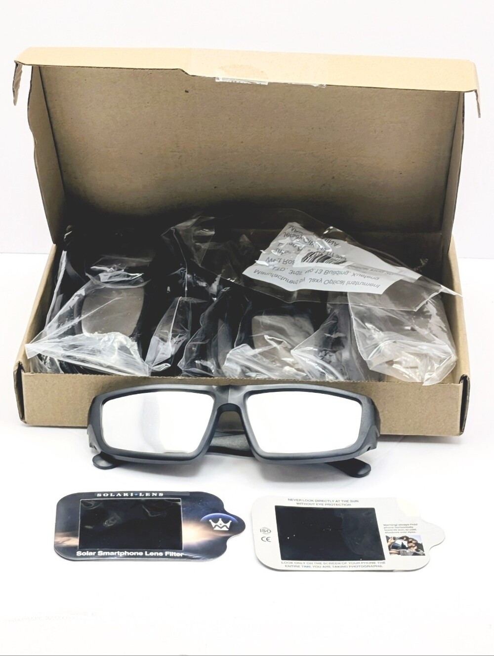 Medical King Solar Eclipse Viewing Glasses 7 Pair Set + 2 Phone Filters